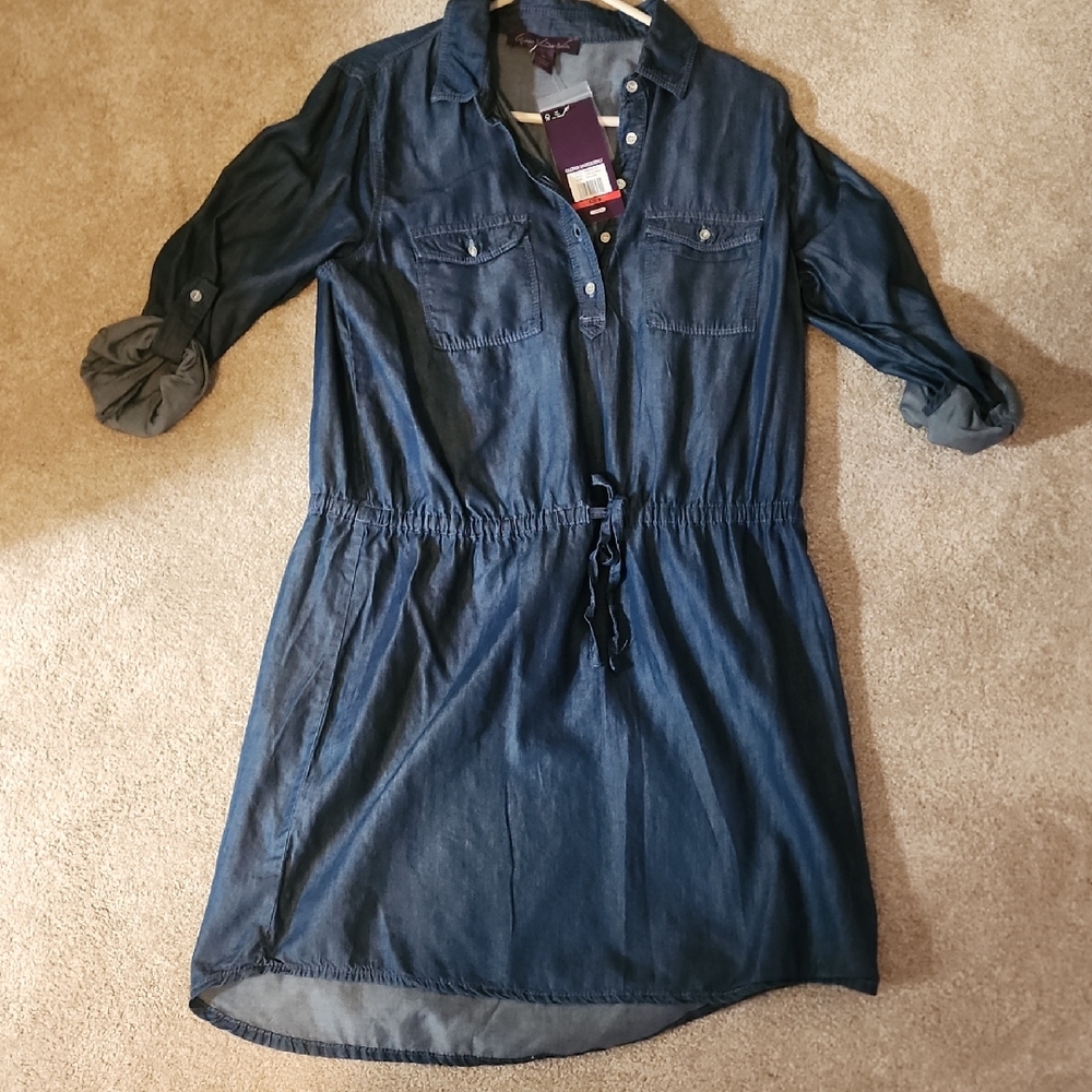 Gloria Vanderbilt Dark Blue Long Sleeve Dress